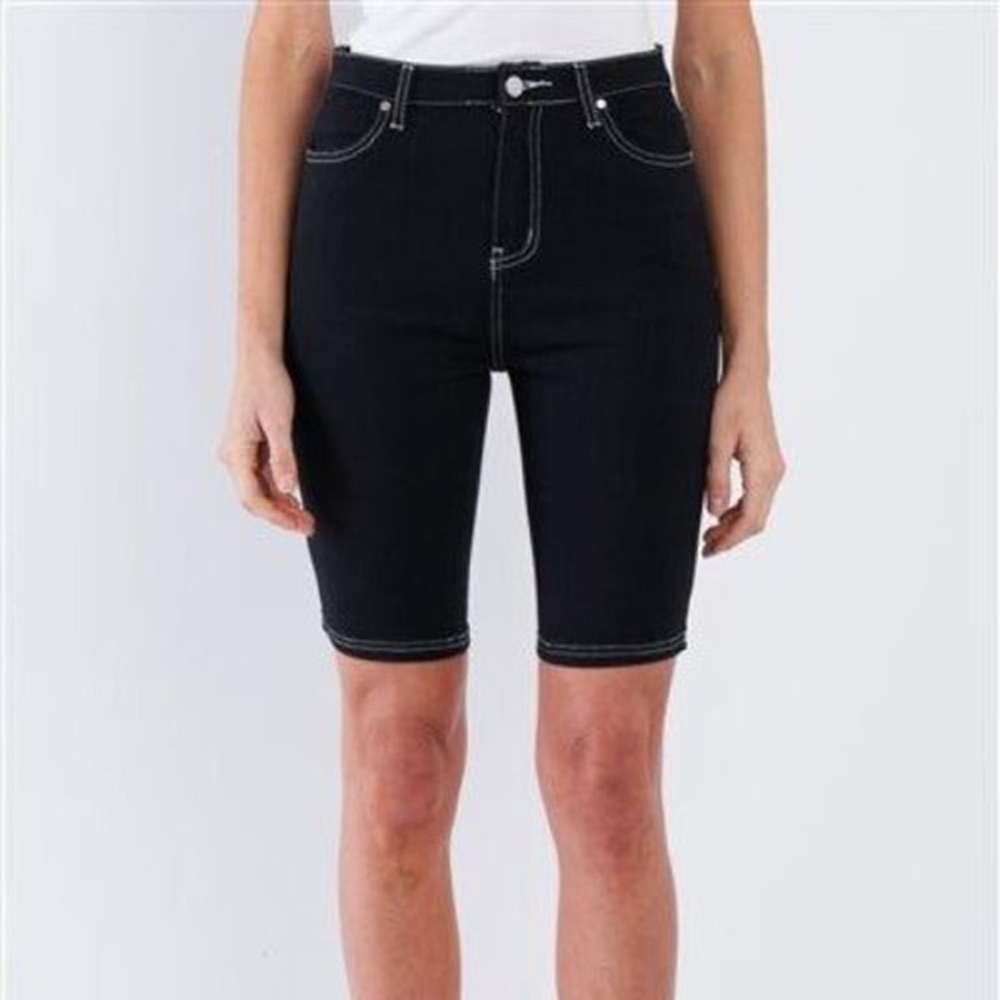 Stretch Denim Bermuda Shorts